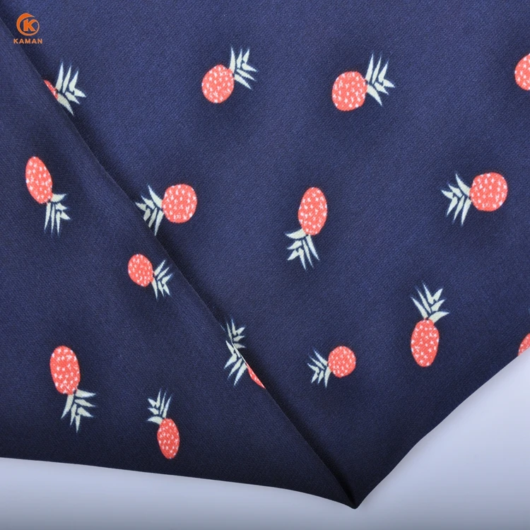 Custom order pineapple print fabric polyester fabric price per meter
