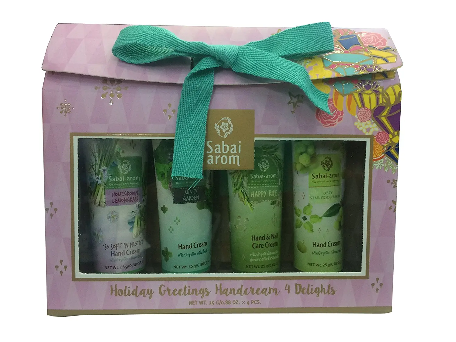 gift set hand cream : sabai-arom hand cream blossom set 4 x 25g.