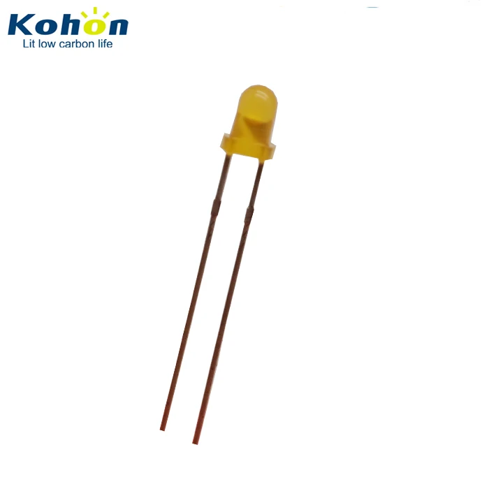 Excellent quality 3mm LED Yellow Through Hole Light Emitting Diodes