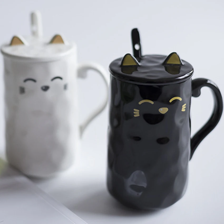 ceramic cat coffee mug