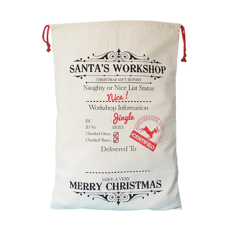 HOT SALE US and EU Market High Quality Santa Sack Canvas for Christmas Gift Bag
HOT SALE US and EU Market High Quality Santa Sack Canvas for Christmas Gift Bag