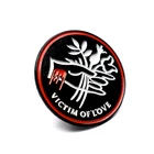 customized brass hard enamel rubber clamp lapel pins badge