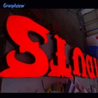 Custom logo shop signage Led illuminated outdoor acrylic facelit letters signboard