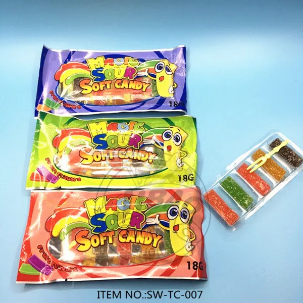 colorful fruit flavor jelly sour soft gummy candy