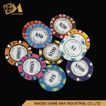 Monaco casino clay poker chips