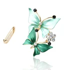Korean new style fashion all-match butterfly crystal brooch