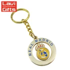 Keychain Gifts Factory Custom Metal Soccer Spinner Key Chain, Gold Crown Keychain