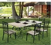 outdoor Luxury Stone 6 pieces Dining table Set