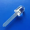 RoHS certificated Ultra Bright 10mm 4 Pin Dip Common Cathode Round RGB LED Diode For Outdoor Display Screen