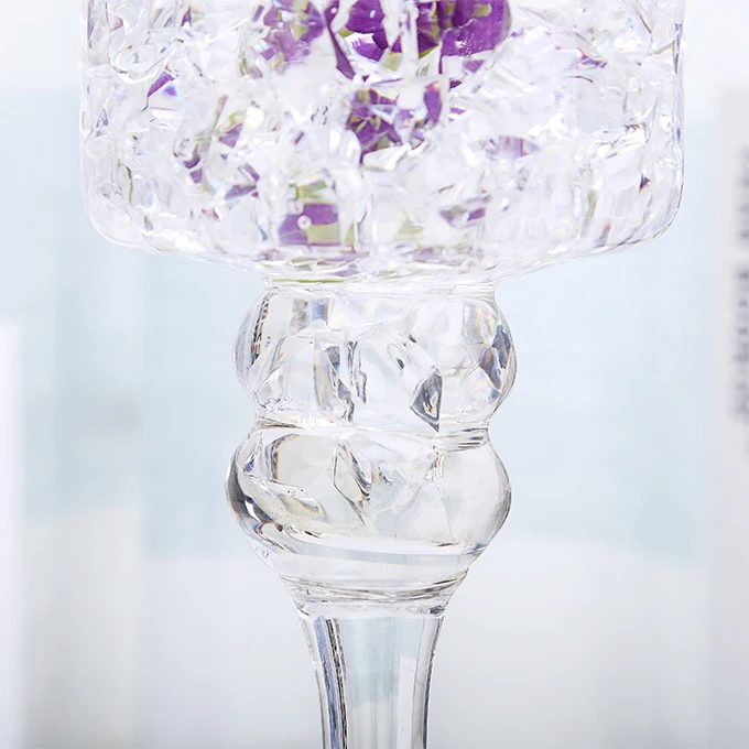 set of 3 tall clear cylinder wedding glass vase