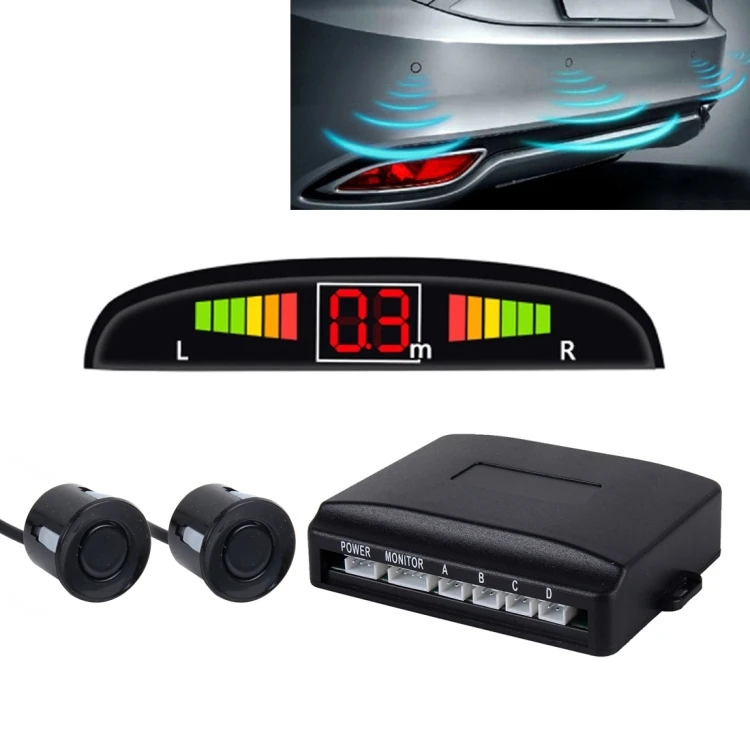 Car Buzzer Reverse Backup Radar System - Premium Quality 2 Parking Sensors / Reverse Backup Radar System with LCD Display