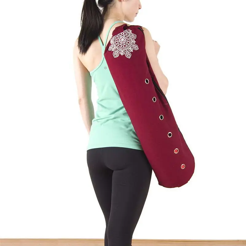 Large Yoga Mat Bag Fits Most Large Yoga Mats 3 Storage Pockets Easy Access Zipper Dual Air-flow 5 Colors