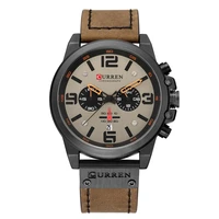 

CURREN 8314 Men Japan Quartz Movement Watch Fashion&Casual Colorful Leather Band Business Watch Auto Date