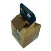 4 bottles packing wine corrugated paper box with handle