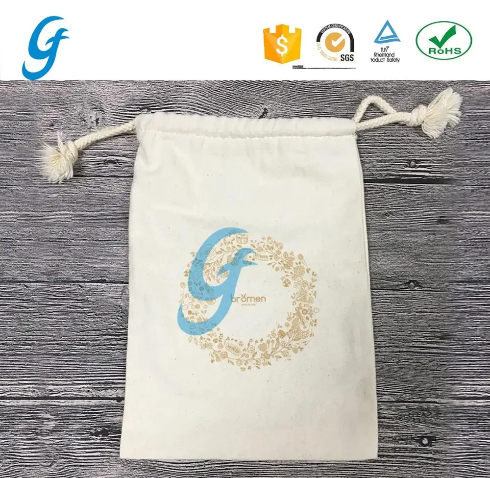 string cotton muslin pouch bags jewelry gift drawstring cotton