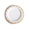 Disposable Golden Plastic Tray Fruit Cake Plate Dish PP Plastic Plates Sets Tray Serving Tray Snacks Tableware Supplies