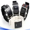 high quality silicone led digital watch black face men led watch