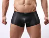 Fashion leather design latex mens underwear boxer shorts