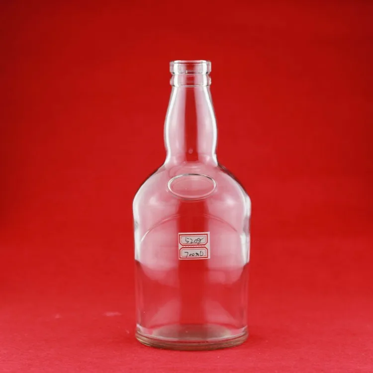 Popular Mongolian Vodka Glass Bottle 750ml Heart Shaped Whiskey Bottles