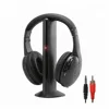 Hot sell TV headset with transmitter and FM radio & monitoring OEM 5 in 1 wireless headphones to tv