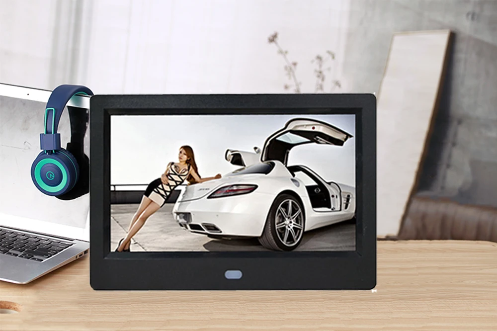 Bulk durable autoplay video picture commercial gift 7 inch digital photo frame