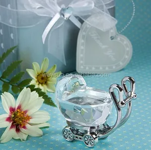 50pcs crystal baby carriage baby shower baptism gift present
