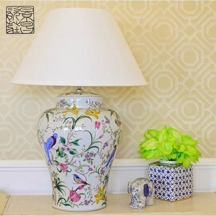 floral ceramic table lamps