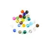 Multicolor 32 Cut Crystal Football Round Beads Clear Round Glass Beads with Holes for Jewelry Making, Decorating