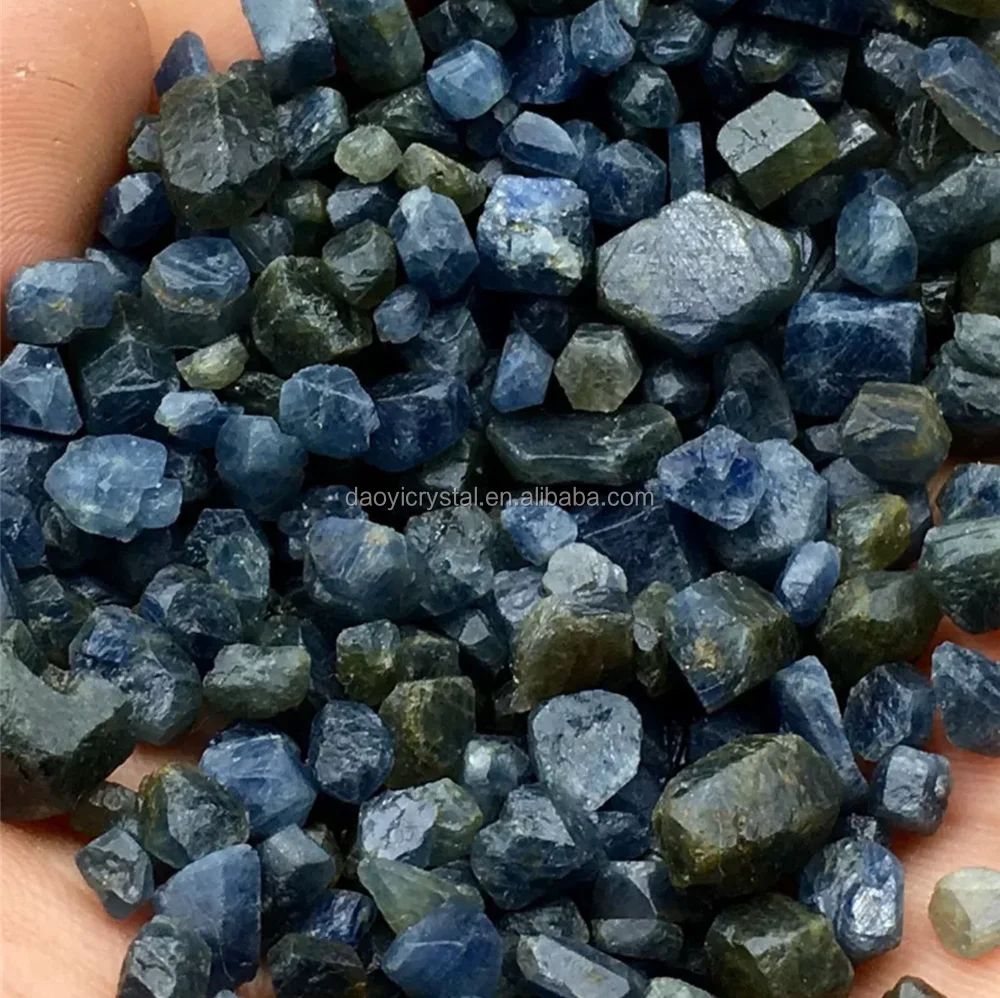 wholesale amazing blue corundum ruby rare clastic rock crystal