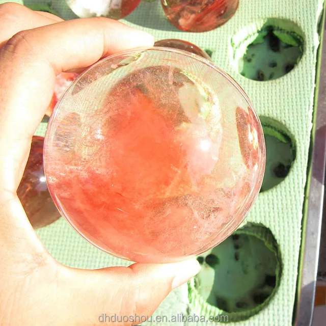 stone quartz red melting crystal ball for home decoration