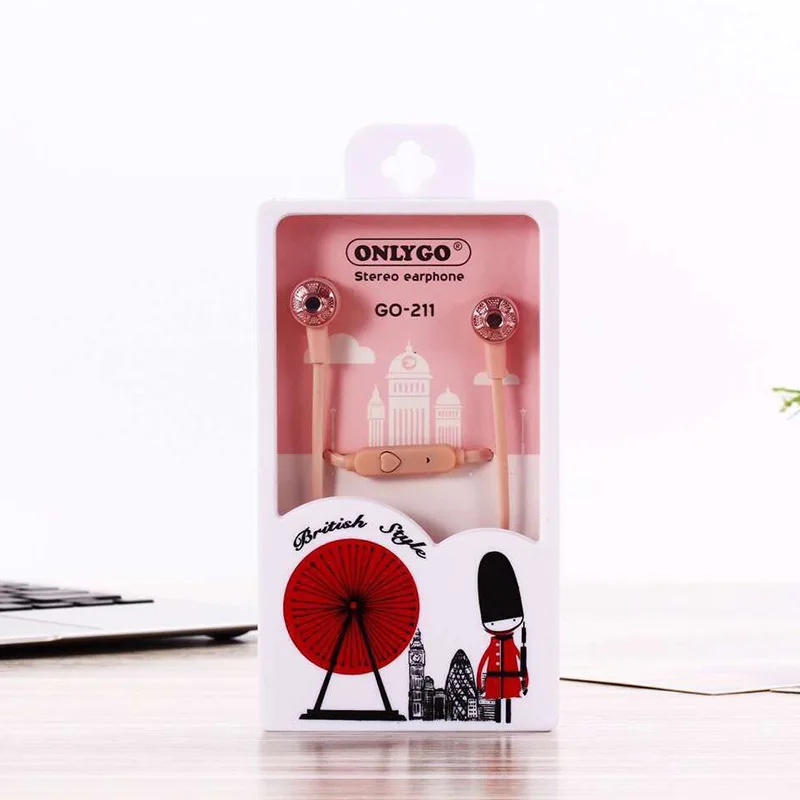 Newest Popular Design Gift Headphone Stereo Music Earbud With Mic - ANKUX.COM