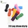 510 Silicone Mouthpiece Cover Drip Tip Disposable Colorful Silicon testing caps rubber short Test Tips Tester Cap