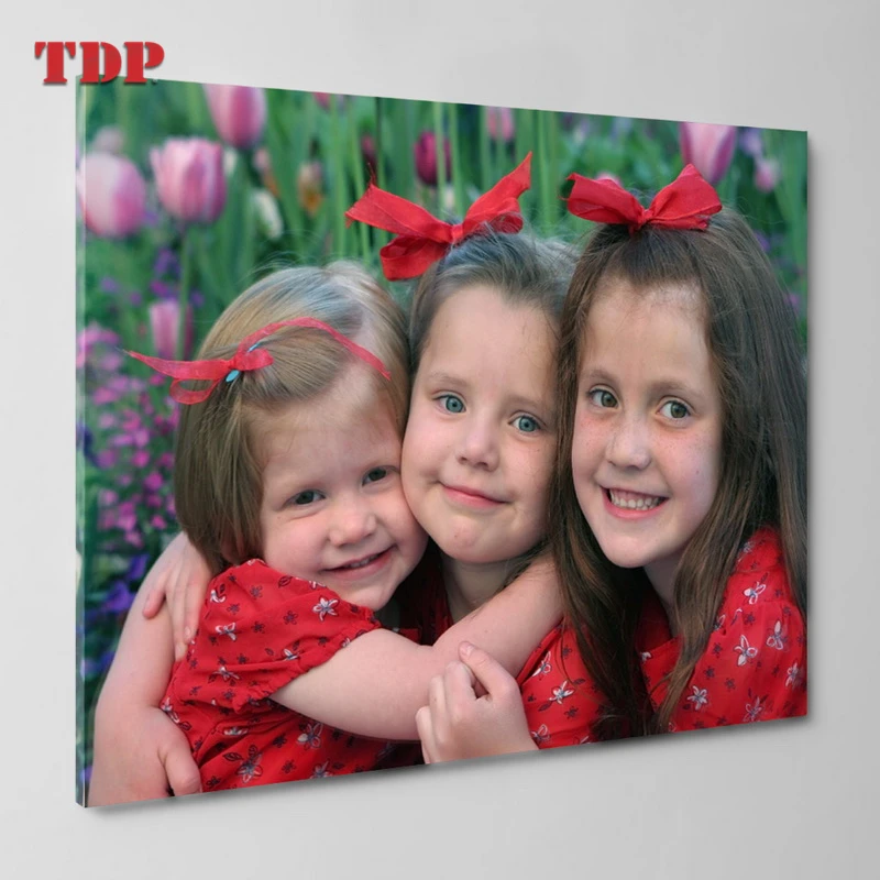 Custom Art Design Thick Block Wall Mounted Acrylic Print Photo Frame with magnet