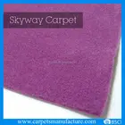 Purple needle punched plain velour carpet for wall to wall expo carpet