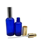 Blue Glass Bottle Glassblue Dropper Glass Bottle 15ML Blue Glass Essential Oil Glass Dropper Bottle With Gold Cap