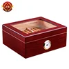 COHIBA Portable Cigar Box with Glass Top Wholesale Cigar Humidor with Cedar Wood HH-120