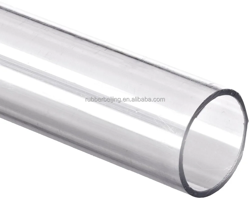 Plastic polycarbonate PC PVC transparent clear tubing pipe for industrial