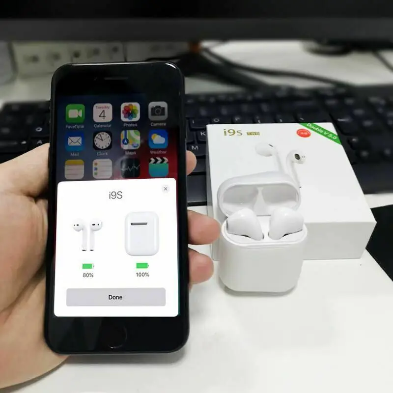 EARPHONE HEADSET i9s i10 TWS Wireless mini Bluetooth 4.2/5.0 Earbuds Bluetooth Headsets cheap price oem logo - ANKUX.COM