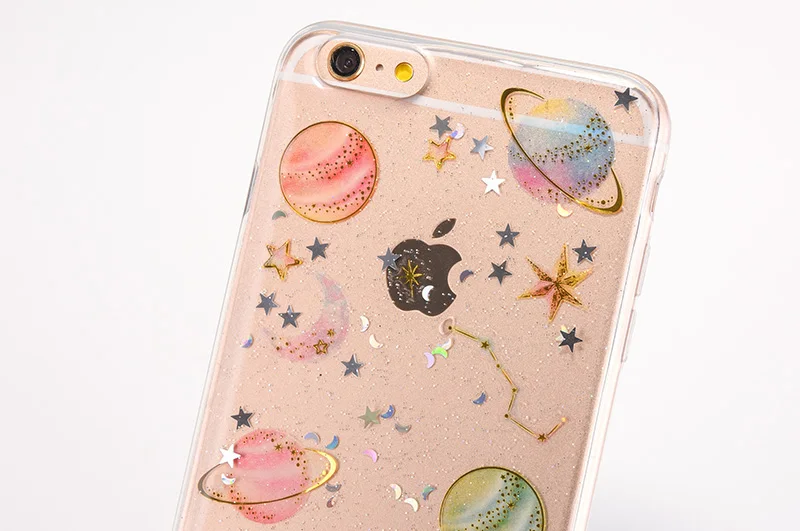 Planet star silicone case iphone 6 s 7 8 plus x (8)