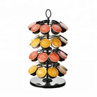 Wholesale supply 4 tier metal wire iron powder coated nespresso coffee capsule pod storage stand for holder capsule