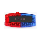 two sides led flashing warning traffic police shoulder led lights