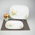 Latest technology opal glass square plate reusable dishes