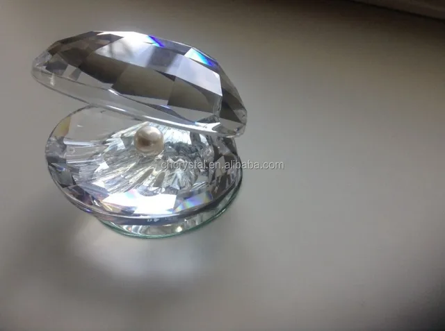 crystal shell with pearl wedding gift mh-d0327