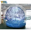 Christmas Halloween snow globe for decoration,advertising xmas snow globe ball,giant inflatable human size snow globe with photo