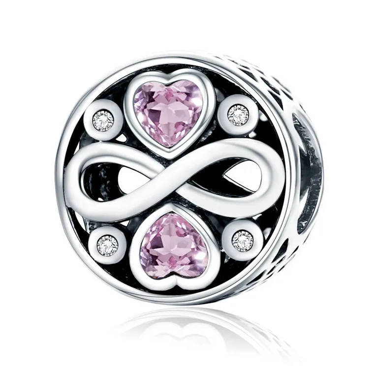 2019 Hot Selling Qings 925 Sterling Silver Endless Love Charm For Bracelet, Silver and pink
2019 Hot Selling Qings 925 Sterling Silver Endless Love Charm For Bracelet, Silver and pink