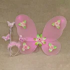 Festive Event Party pink carnival feather butterfly wings sets craft for kids