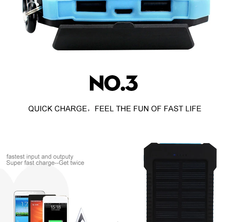 high quality slim powerbank 10000mah, waterproof solar panel power bank 10000 mah - ANKUX.COM