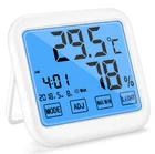 Digital LCD Max Min Magnet Mounted Weather Station Thermometer Electronic Hygrometer
