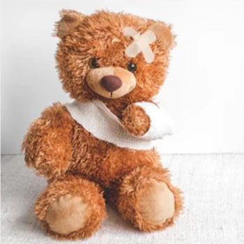 teddy bear with bandage