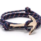 Hot selling fashion jewelry x power energy bracelet navy nautical rope bracelet